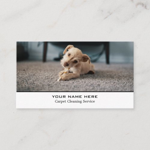 Puppy on Carpet Carpet Cleaners Cleaning Service Business Card
