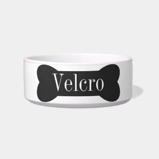 Puppy or Dog Personalized Bone Water Food Dish