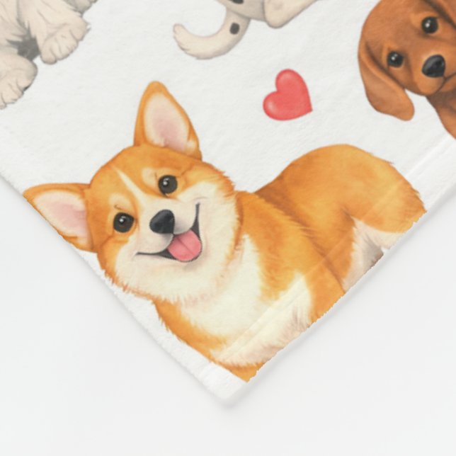 Puppy Pals Playground Fleece Blanket (Corner)