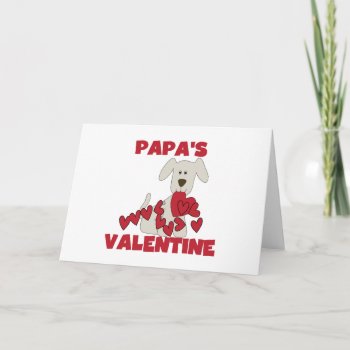 Puppy Papa's Valentine Tshirts And Gifts Holiday Card by valentines_store at Zazzle
