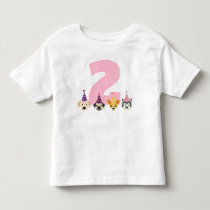 Puppy Party Girl Birthday Shirt - Pink