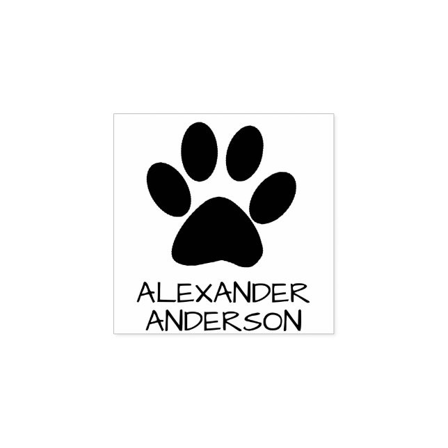 Puppy Paw Personalize Rubber Stamp (Imprint)
