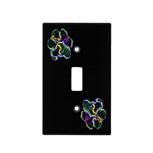 Puppy Paw Print Light Switch Cover (Front)