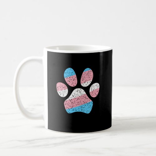 Puppy Paw Print Transgender Flag Trans Pride LGBTQ Coffee Mug