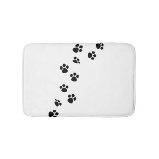 Puppy Paw Prints Bathroom Mat