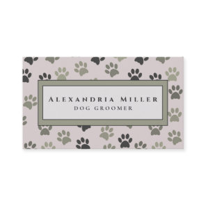 Puppy Paw Prints | Blush Pink Business Card