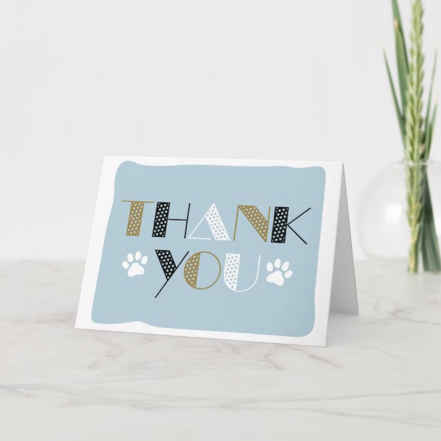 Puppy Paw Thank You Card (Front)