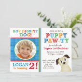 Puppy Paw-ty Birthday Party Invitation (Primary) (Standing Front)