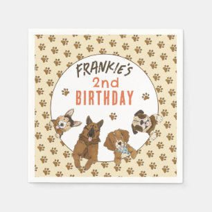 Puppy Paw-ty Birthday Party Napkins