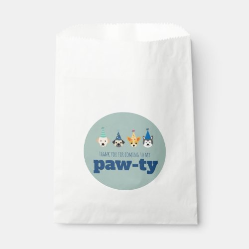 Puppy Paw_ty Treat Dog Birthday Party Thank You Favor Bag