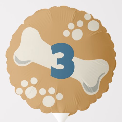 Puppy Pawty Birthday Decoration Balloon