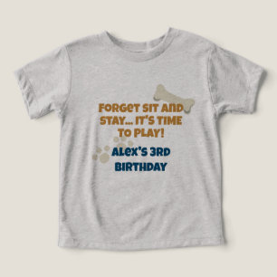 Puppy Pawty Birthday Kid Toddler T-shirt