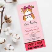 Puppy Pawty birthday ticket invitation