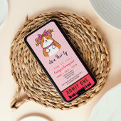 Puppy Pawty birthday ticket invitation