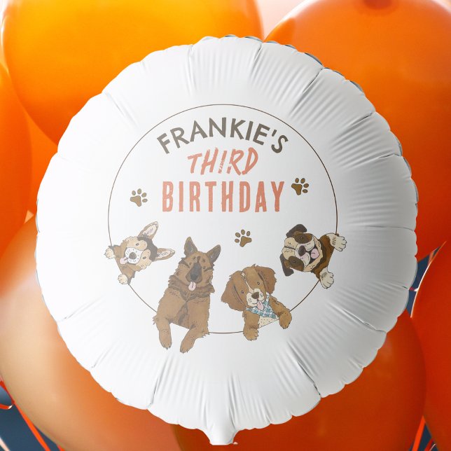 Puppy Pawty Boys Birthday Party Balloon (Creator Uploaded)