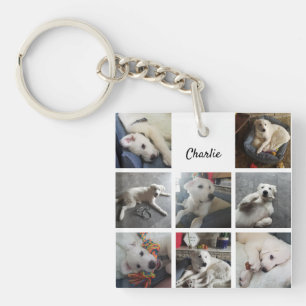 Puppy Photo Collage Cute Dog or Pet Keychain