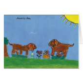 Puppy Picnic Card (Front Horizontal)