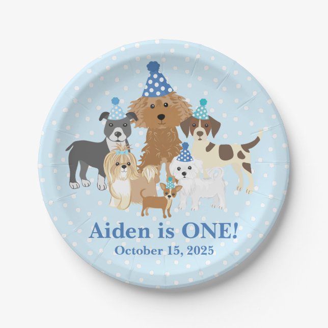 Puppy Plate Personalized for your Birthday (Front)