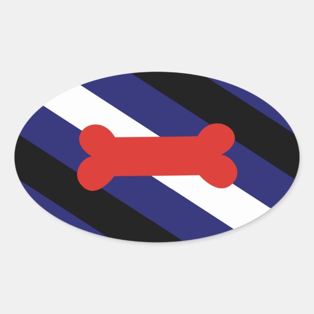 PUPPY PLAY PRIDE DIAGONAL OVAL STICKER (Front)