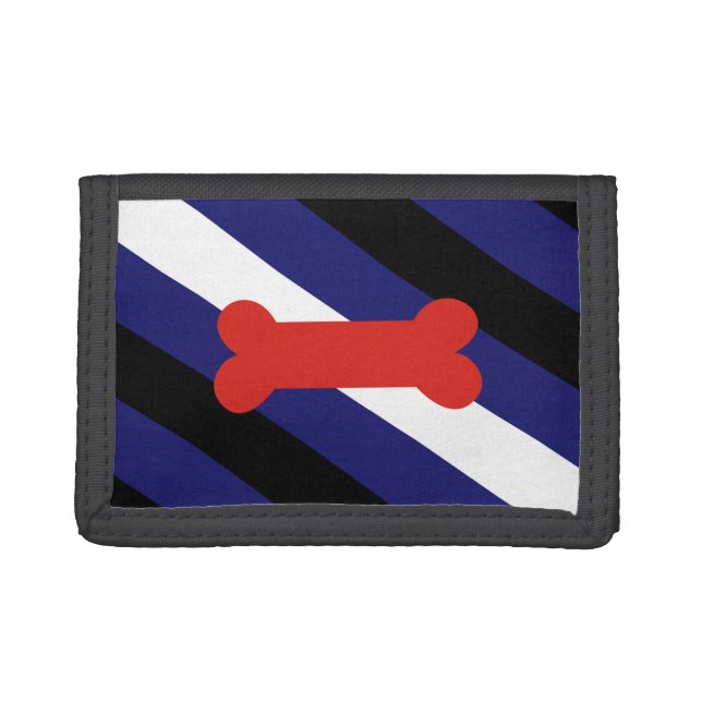 PUPPY PLAY PRIDE DIAGONAL TRI-FOLD WALLET (Front)
