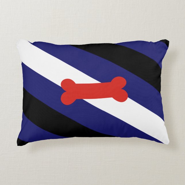 Puppy Play Pride Flag Accent Pillow (Front)