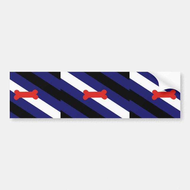 Puppy Play Pride Flag Bumper Sticker (Front)