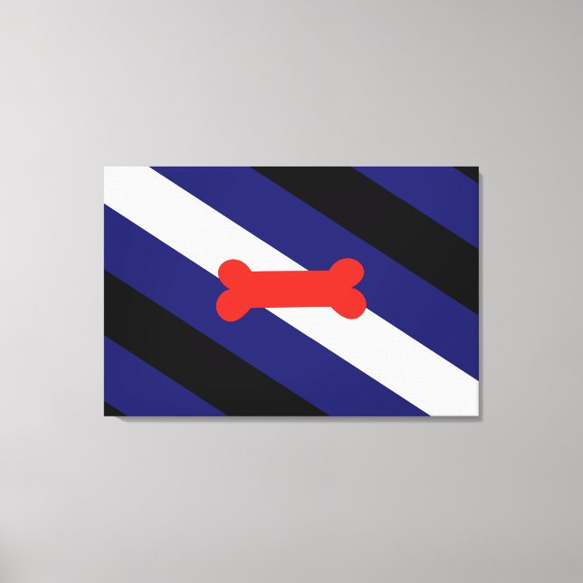 Puppy Play Pride Flag Canvas Print (Front)