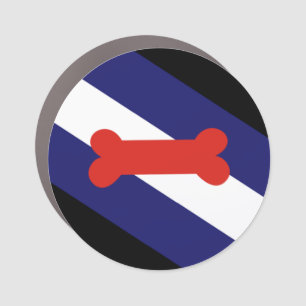Puppy Play Pride Flag Car Magnet