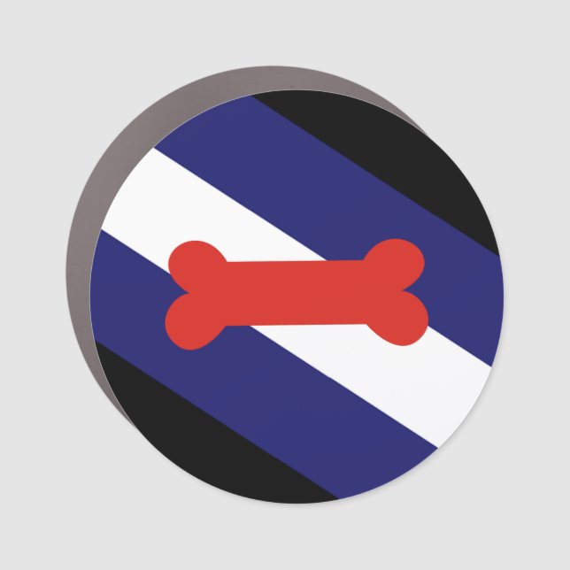 Puppy Play Pride Flag Car Magnet (Front)