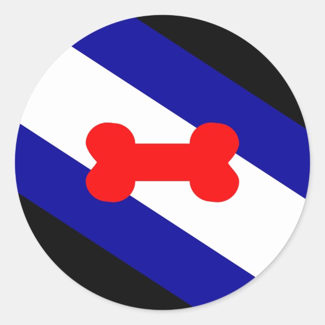 Puppy Play Pride Flag Classic Round Sticker (Front)