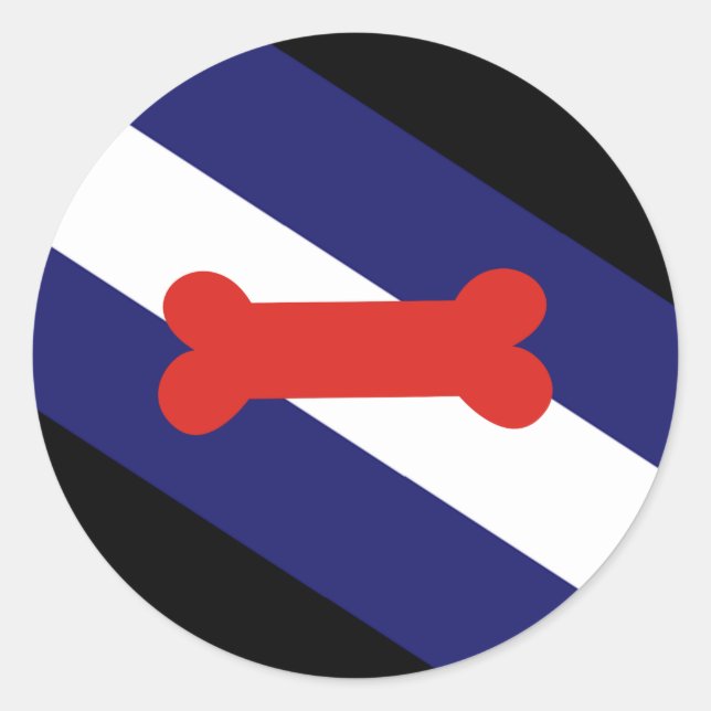 Puppy Play Pride Flag Classic Round Sticker (Front)
