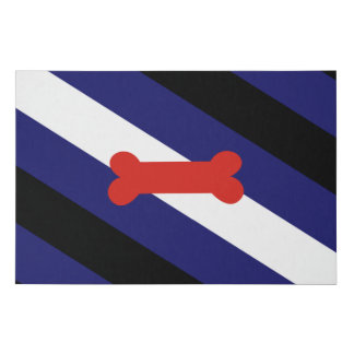 Puppy Play Pride Flag Faux Canvas Print