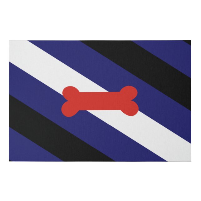 Puppy Play Pride Flag Faux Canvas Print (Front)