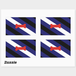 Puppy Play Pride Flag Rectangular Sticker