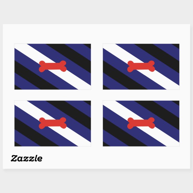 Puppy Play Pride Flag Rectangular Sticker (Sheet)