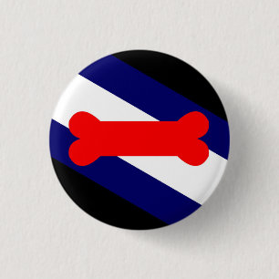 Puppy Play Pride Flag Small, 1¼" Round Button