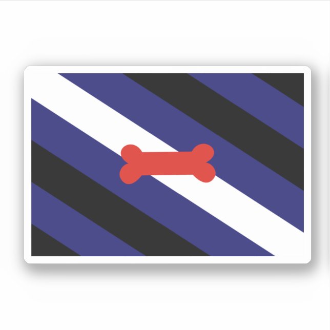Puppy Play Pride Flag Sticker (Front)