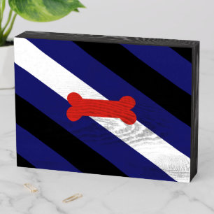 Puppy Play Pride Flag Wooden Box Sign