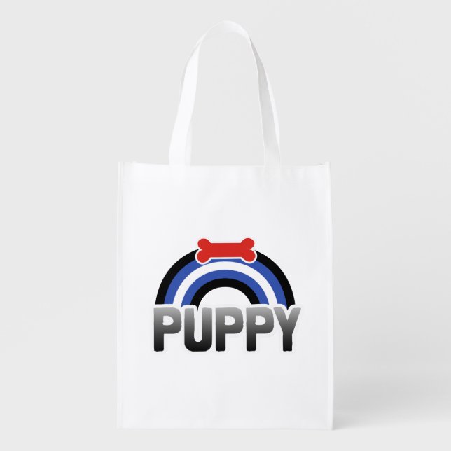 Puppy Play Pride Grocery Bag (Front)