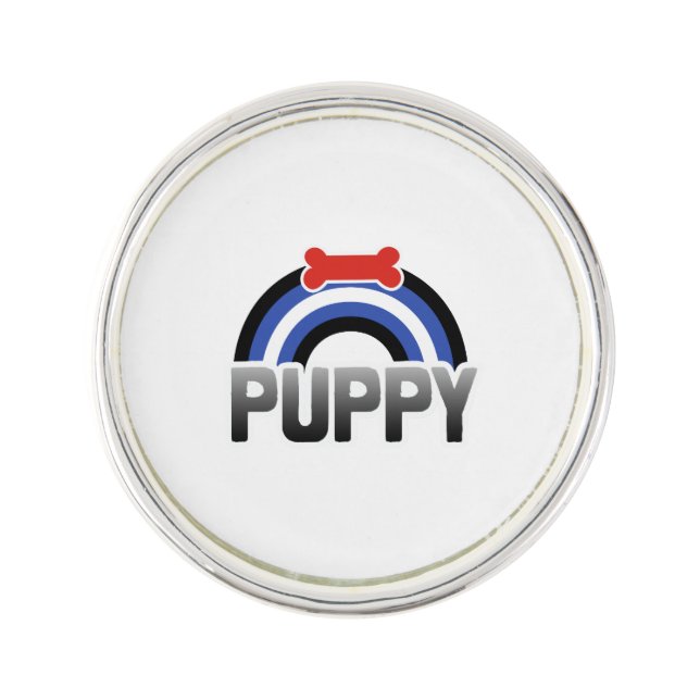 Puppy Play Pride Lapel Pin (Front)