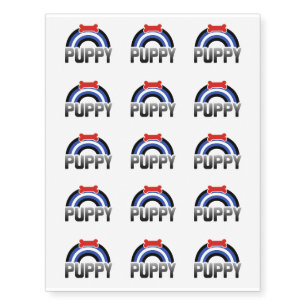 Puppy Play Pride Temporary Tattoos