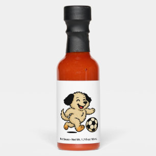 Puppy playing Soccer Hot Sauces
