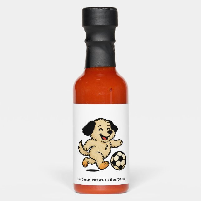 Puppy playing Soccer Hot Sauces (Front)