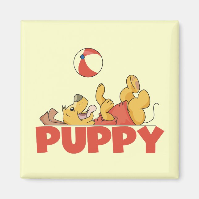 Puppy Plays TShirts and Gifts Magnet (Front)