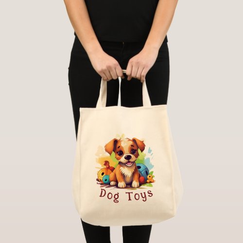 Puppy Playtime Dog Toys Tote Bag