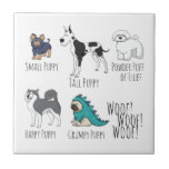Puppy Poem Tile<br><div class="desc">Adorable puppy pictures set to a short puppy poem.</div>
