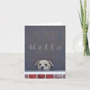 Puppy Popping Up to Say Hello! Card