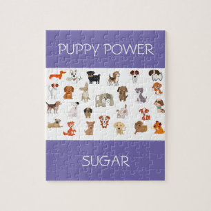 PUPPY POWER puzzle with custom name of puppy.