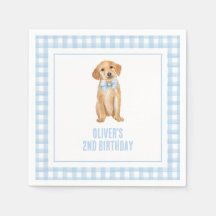 Puppy preppy plaid birthday