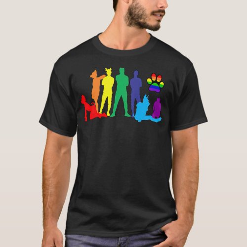 Puppy Pride LGBT T Popular LGBT Gift Idea Premium  T_Shirt